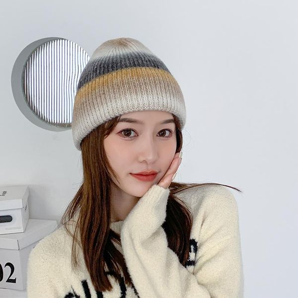 caps & hats winter product women knitted hat outdoor casual keep warm thickened ear protection simplicity all-match tie dye hedging cap, Yellow 
caps & hats winter product women knitted hat outdoor casual keep warm thickened ear protection simplicity all-match tie dye hedging cap, Yellow
