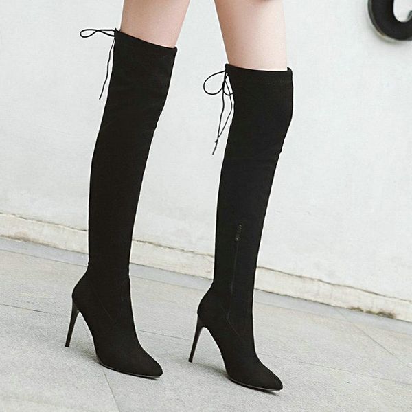 boots winter ladies fashion over the knee stretch high black suede stiletto shoes side zipper warm fall plus 43
boots winter ladies fashion over the knee stretch high black suede stiletto shoes side zipper warm fall plus 43