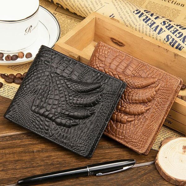 wallets classical genuine leather alligator prints men black brown 3 folds quality holder purse wallet, Red;black
wallets classical genuine leather alligator prints men black brown 3 folds quality holder purse wallet, Red;black