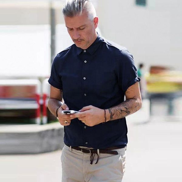 men's casual shirts star summer street shooting with the same slim plus size fashion square collar short sleeve shirt, White;black
men's casual shirts star summer street shooting with the same slim plus size fashion square collar short sleeve shirt, White;black