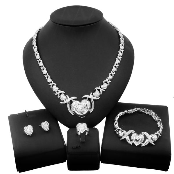 yulaili wholesale american gold plated 18k heart design necklace xo i love u jelwery set silver color of big sets and for party x0148, Black
yulaili wholesale american gold plated 18k heart design necklace xo i love u jelwery set silver color of big sets and for party x0148, Black