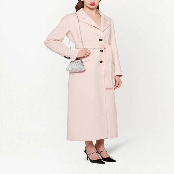 women's wool & blends simple single breasted pink imitation cashmere overcoat women autumn winter temperment x-long woolen coat with be, Black
women's wool & blends simple single breasted pink imitation cashmere overcoat women autumn winter temperment x-long woolen coat with be, Black