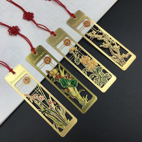 bookmark chinese style plum, orchid, bamboo and chrysanthemum brass metal gift student stationery book marks
bookmark chinese style plum, orchid, bamboo and chrysanthemum brass metal gift student stationery book marks