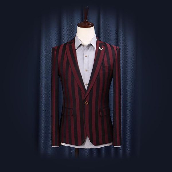 arrival spring autumn mens blazers single button slim wine red casual blake stripe suits men's &, White;black
arrival spring autumn mens blazers single button slim wine red casual blake stripe suits men's &, White;black