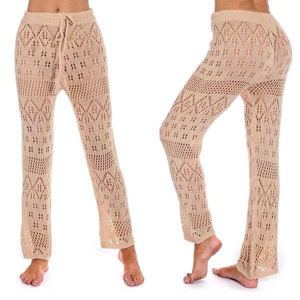 long solid fashion summer cover up crochet knitted beach holiday breathable out wide leg loose women pants women's swimwear, White;black
long solid fashion summer cover up crochet knitted beach holiday breathable out wide leg loose women pants women's swimwear, White;black