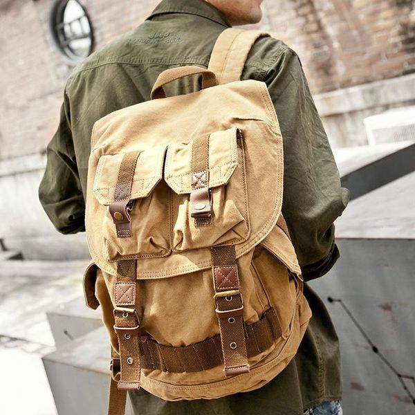 backpack men outdoor canvas travel luggage camping climbing bag hiking trekking rucksack large capacity multi-pocket
backpack men outdoor canvas travel luggage camping climbing bag hiking trekking rucksack large capacity multi-pocket