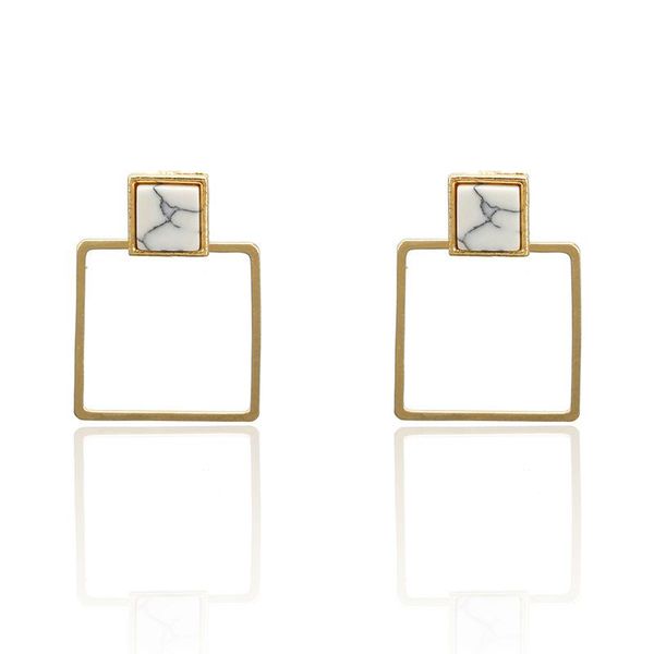 stud korean fashion simple square back hanging earrings cracked marble dual-purpose, Golden;silver
stud korean fashion simple square back hanging earrings cracked marble dual-purpose, Golden;silver