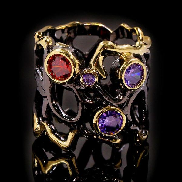 cluster rings big wide band ring golden black hollow design colorful cz finger for women fashion gift vintage jewelry party, Golden;silver
cluster rings big wide band ring golden black hollow design colorful cz finger for women fashion gift vintage jewelry party, Golden;silver