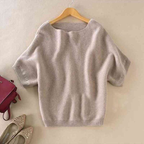 bareskiy autumn and winter womens sweater cashmere knit loose large size bat shirt short-sleeved solid color pullover, White;black
bareskiy autumn and winter womens sweater cashmere knit loose large size bat shirt short-sleeved solid color pullover, White;black