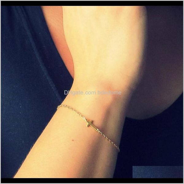 link, bracelets jewelry drop delivery 2021 fashion simple cross design with sier or gold plated metal chain for women hand bracelet gift 5ff, Black
link, bracelets jewelry drop delivery 2021 fashion simple cross design with sier or gold plated metal chain for women hand bracelet gift 5ff, Black