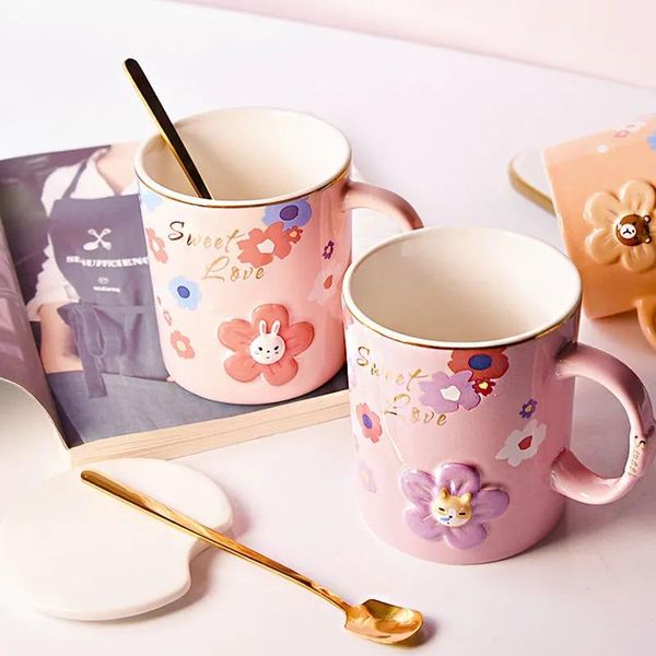 mugs 300ml creative flower printing cute cup with spoon and lid office home milk breakfast kawaii gift mug for girls
mugs 300ml creative flower printing cute cup with spoon and lid office home milk breakfast kawaii gift mug for girls