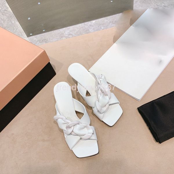 slippers high-heeled and thin heeled slippers in summer metal slotted belt square head fashion simple solid color women's, Black
slippers high-heeled and thin heeled slippers in summer metal slotted belt square head fashion simple solid color women's, Black
