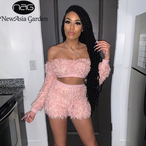newasia autumn two piece set off shoulder backless crop shorts 2 piece set women long sleeve pink feather party sets 210413, Gray
newasia autumn two piece set off shoulder backless crop shorts 2 piece set women long sleeve pink feather party sets 210413, Gray