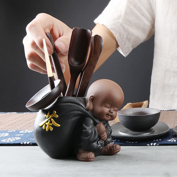 zen tea zisha little monk tea ceremony six gentlemen ebony wood bamboo set tea set accessories
zen tea zisha little monk tea ceremony six gentlemen ebony wood bamboo set tea set accessories
