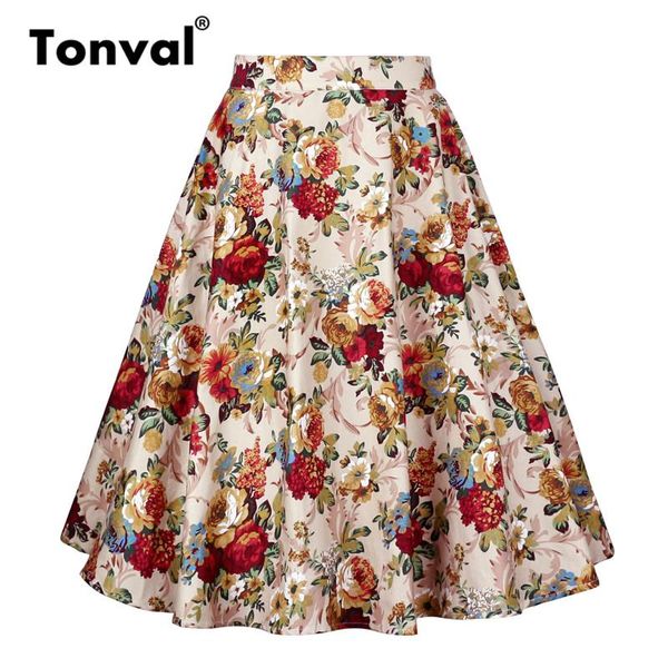skirts tonval a line vintage floral skirt back zipper pin up rockabilly cotton swing women retro skater midi, Black
skirts tonval a line vintage floral skirt back zipper pin up rockabilly cotton swing women retro skater midi, Black