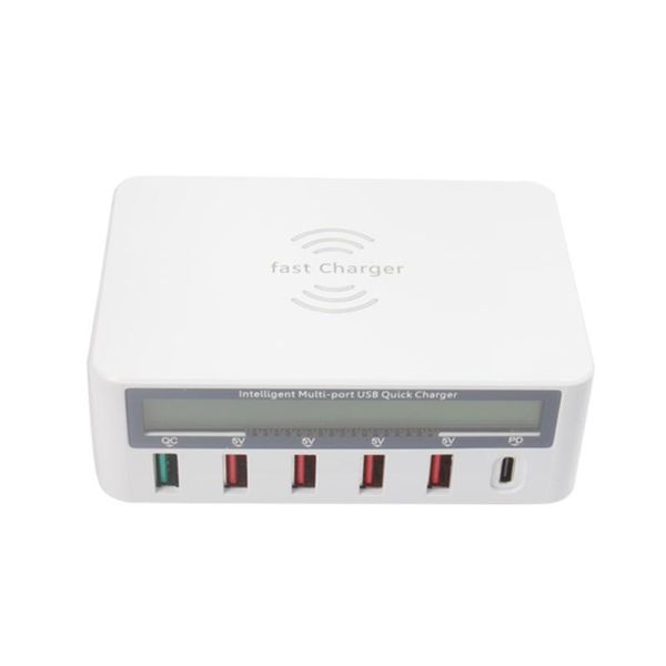 hubs multi-function usb qi cordless charging device lcd display 10w quick charge 3.0 fast
hubs multi-function usb qi cordless charging device lcd display 10w quick charge 3.0 fast
