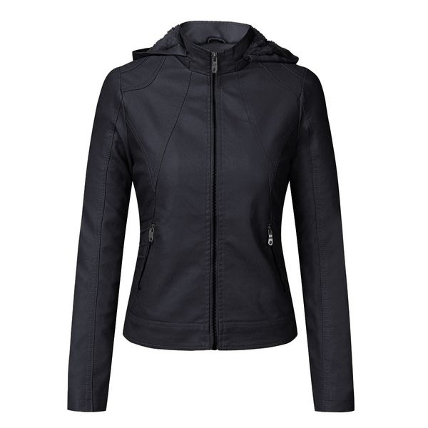 designs autumn winter women velvet warm jacket coat casual long sleeve faux leather jackets lady motorcycle pu leather jacket, Black
designs autumn winter women velvet warm jacket coat casual long sleeve faux leather jackets lady motorcycle pu leather jacket, Black