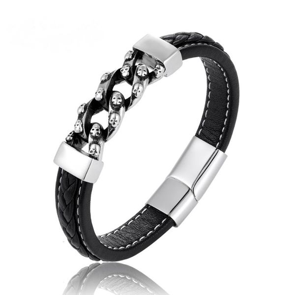 charm bracelets bobasi pirate style genuine leather skull bracelets&bangles 316l stainless steel magnetic clasp punk wholesale bangle, Golden;silver
charm bracelets bobasi pirate style genuine leather skull bracelets&bangles 316l stainless steel magnetic clasp punk wholesale bangle, Golden;silver