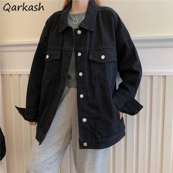 women's jackets black women bf style spring daily trendy femme clothing turn-down collar loose student street chic outwear, Black;brown
women's jackets black women bf style spring daily trendy femme clothing turn-down collar loose student street chic outwear, Black;brown