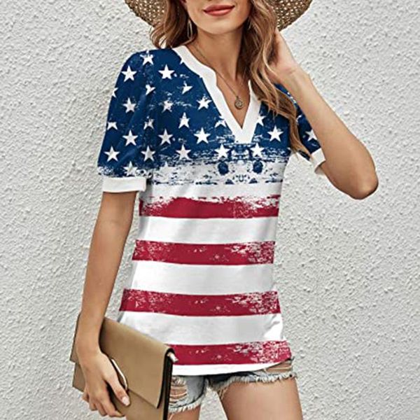 women's fashion five-pointed star tshirts casual printed v neck regular summer independance day short sleeve tee t-shirt, White
women's fashion five-pointed star tshirts casual printed v neck regular summer independance day short sleeve tee t-shirt, White