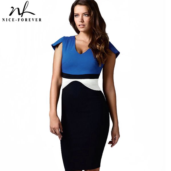 nice-forever elegant contrast color patchwork dresses office business bodycon sheath women dress bty998 210419, White
nice-forever elegant contrast color patchwork dresses office business bodycon sheath women dress bty998 210419, White