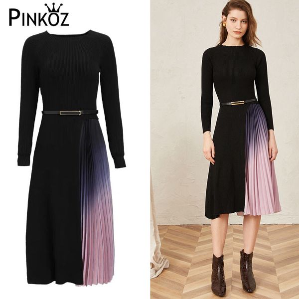 fashion plus size spring designer runway dress women's long sleeve patchwork pleated midi knited slim 210421, White
fashion plus size spring designer runway dress women's long sleeve patchwork pleated midi knited slim 210421, White
