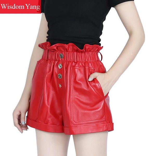 autumn wide leg real sheep skin genuine leather shorts women high waist biker black red party short ruffles trousers women's, White;black
autumn wide leg real sheep skin genuine leather shorts women high waist biker black red party short ruffles trousers women's, White;black