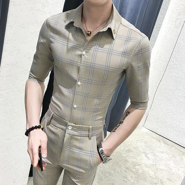 men's tracksuits 2021 fashion men's casual boutique slim fit college style shirt pants 2 pcs set / half sleeve blouses trousers, Gray
men's tracksuits 2021 fashion men's casual boutique slim fit college style shirt pants 2 pcs set / half sleeve blouses trousers, Gray