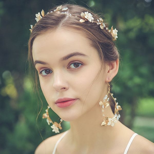 simple floral bridal headband women vine hand wired leaf headpiece wedding prom hair jewelry accessories, Golden;silver
simple floral bridal headband women vine hand wired leaf headpiece wedding prom hair jewelry accessories, Golden;silver