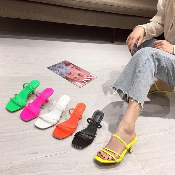 colorful women sandals slides slippers square open toe slip on thin mid heels pumps casual narrow band orange size 40, Black
colorful women sandals slides slippers square open toe slip on thin mid heels pumps casual narrow band orange size 40, Black