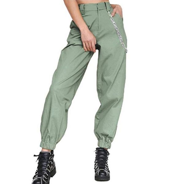 women's pants & capris fashion women solid color chain high waist side pocket zipper trousers casual style sport clothes, Black;white
women's pants & capris fashion women solid color chain high waist side pocket zipper trousers casual style sport clothes, Black;white