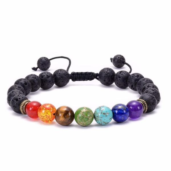 beaded, strands zhongvi 8mm lava rock 7 chakras braided rope natural stone yoga beads bangle essential oil diffuser bracelet, Black
beaded, strands zhongvi 8mm lava rock 7 chakras braided rope natural stone yoga beads bangle essential oil diffuser bracelet, Black