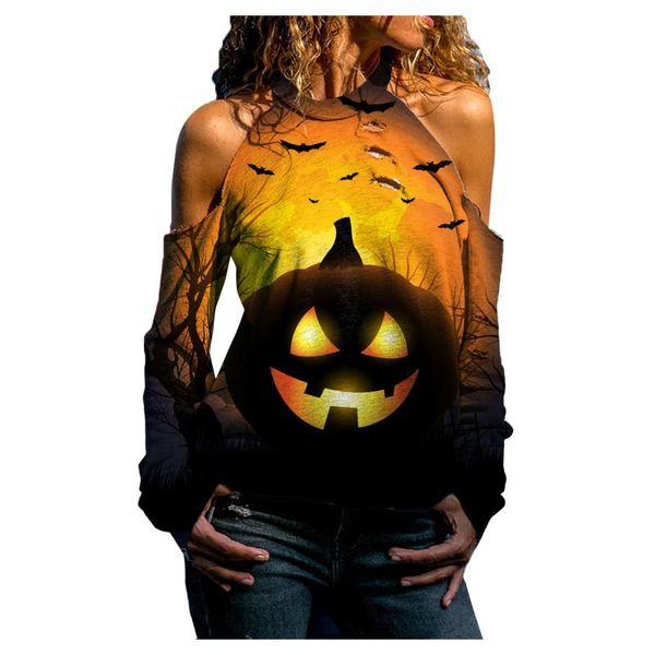 women's blouses & shirts halloween halter blouse women's autumn vintage lantern ghost pumpkin shirt pullover oversize long sleeves, White
women's blouses & shirts halloween halter blouse women's autumn vintage lantern ghost pumpkin shirt pullover oversize long sleeves, White