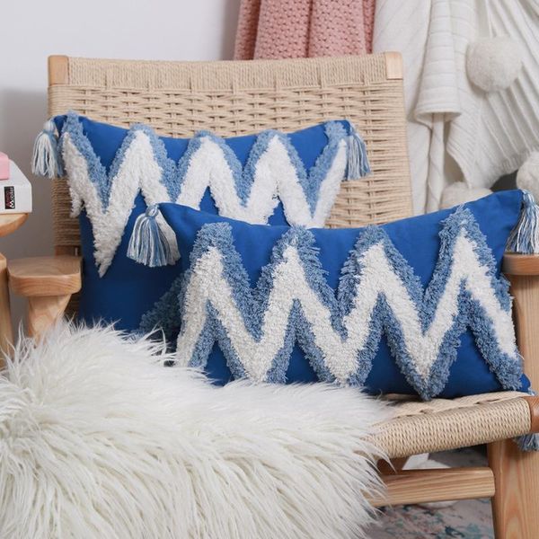 cushion/decorative pillow blue tufted embroidery stripe pillowcase wave throw cushion cover four sides with tassel sofa home decorative
cushion/decorative pillow blue tufted embroidery stripe pillowcase wave throw cushion cover four sides with tassel sofa home decorative