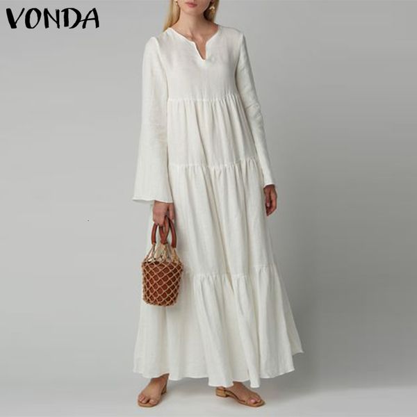 women's blouses & shirts women spring sundress kaftan beach vonda casual bohemian long sleeve maxi dress vestidos female v neck so, White
women's blouses & shirts women spring sundress kaftan beach vonda casual bohemian long sleeve maxi dress vestidos female v neck so, White