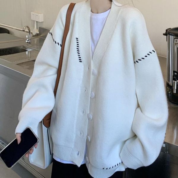 women's knits & tees white sweater coat spring autumn 2021 loose outer wear design sense net red lazy style knitted cardigan rac
women's knits & tees white sweater coat spring autumn 2021 loose outer wear design sense net red lazy style knitted cardigan rac