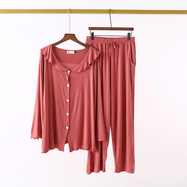 women's sleepwear modal spring autumn long sleeve sleepwear womans lounge sets nigth wear pijamas family pink/black 2 pcs sleeping clot, Black;red
women's sleepwear modal spring autumn long sleeve sleepwear womans lounge sets nigth wear pijamas family pink/black 2 pcs sleeping clot, Black;red