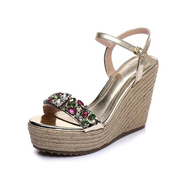sandals 2021 fashion summer luxury platform wedge women's small size designer golden high heels shoes online good quality, Black
sandals 2021 fashion summer luxury platform wedge women's small size designer golden high heels shoes online good quality, Black