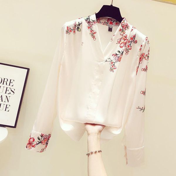 women's blouses & shirts women long sleeve floral white chiffon office blouse clothes womens and blusas mujer de moda x253
women's blouses & shirts women long sleeve floral white chiffon office blouse clothes womens and blusas mujer de moda x253