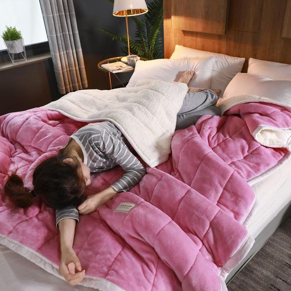 blankets composite to keep warm in winter quilted milk fleece lamb thick coral single three-layer blanket
blankets composite to keep warm in winter quilted milk fleece lamb thick coral single three-layer blanket