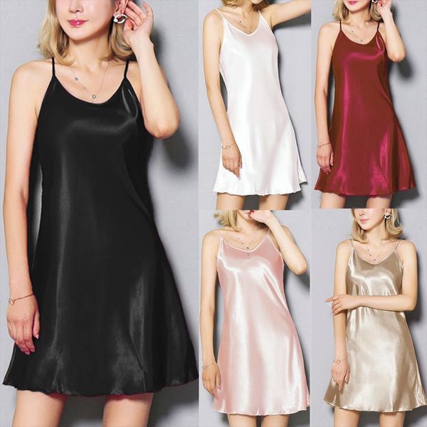 nightdress lingerie silk satin womens sleepwears nightie nightgown plus size sleeveless sling nightwear home dress, Black;red
nightdress lingerie silk satin womens sleepwears nightie nightgown plus size sleeveless sling nightwear home dress, Black;red