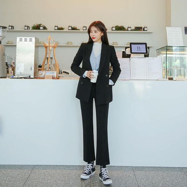 office suits for women spring and autumn fashion pink temperament slim business ol professional two-piece set women's two piece pants, White
office suits for women spring and autumn fashion pink temperament slim business ol professional two-piece set women's two piece pants, White