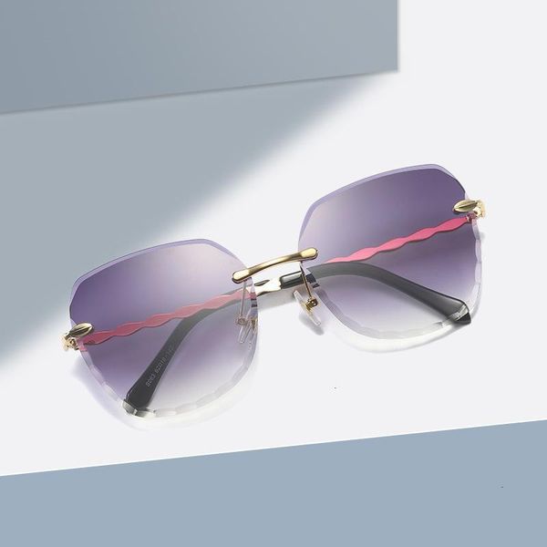 sunglasses fashion personalized women's rimless cut ee s063, White;black
sunglasses fashion personalized women's rimless cut ee s063, White;black