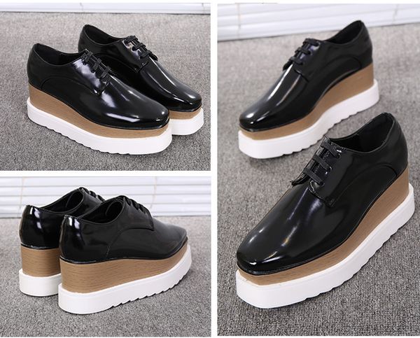 women boots thick bottom fashion elyse star shoes britt wedge lace-up flat high heel stella shoe, Black
women boots thick bottom fashion elyse star shoes britt wedge lace-up flat high heel stella shoe, Black