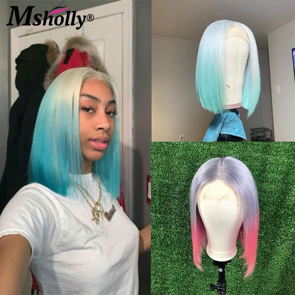 colored short bob human hair wigs ombre blue pink straight wig remy glueless pre plucked brazilian for black women lace, Black;brown
colored short bob human hair wigs ombre blue pink straight wig remy glueless pre plucked brazilian for black women lace, Black;brown
