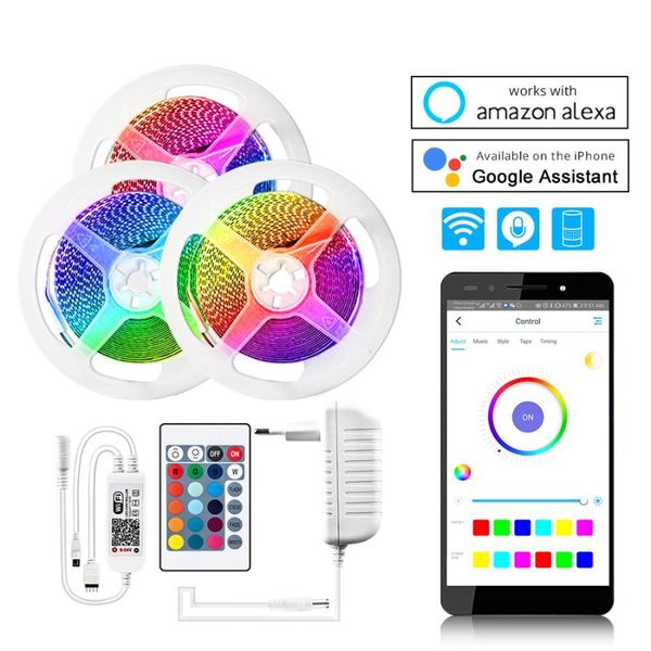 strips rgb led strip light wifi smd2835 tape diode flexible ribbon control app work with alex google assistant
strips rgb led strip light wifi smd2835 tape diode flexible ribbon control app work with alex google assistant
