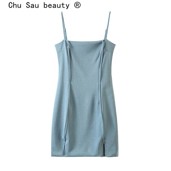 fashion bright silk knitted sling mini dress casual chic backless sleeveless slim split dresses summer vestidos 210508, Black;gray
fashion bright silk knitted sling mini dress casual chic backless sleeveless slim split dresses summer vestidos 210508, Black;gray
