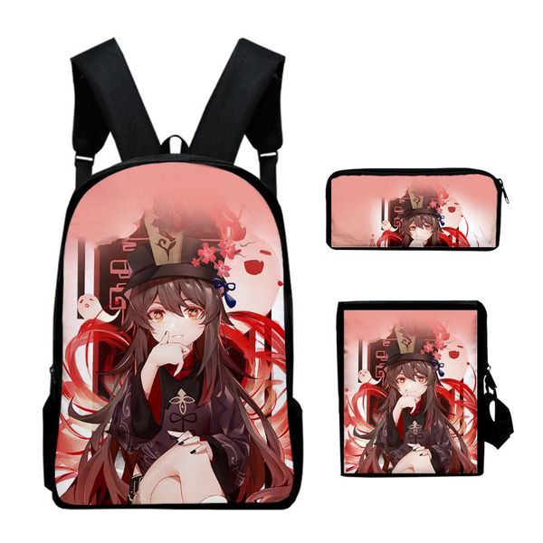 backpack 3pcs/set genshin impact hutao cosplay primary middle school students teenager girls schoolbag women cartoon
backpack 3pcs/set genshin impact hutao cosplay primary middle school students teenager girls schoolbag women cartoon