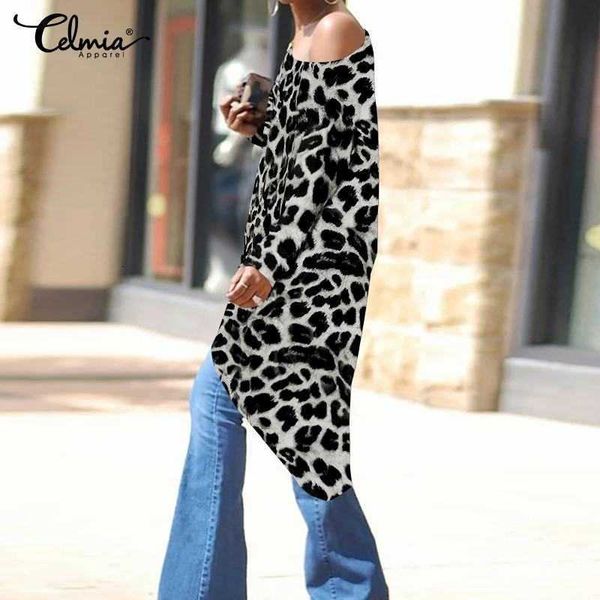 women's blouses & shirts blouses women leopard print blouse celmia casual long sleeve loose asymmetrical off shoulder shirt blusas muj, White
women's blouses & shirts blouses women leopard print blouse celmia casual long sleeve loose asymmetrical off shoulder shirt blusas muj, White
