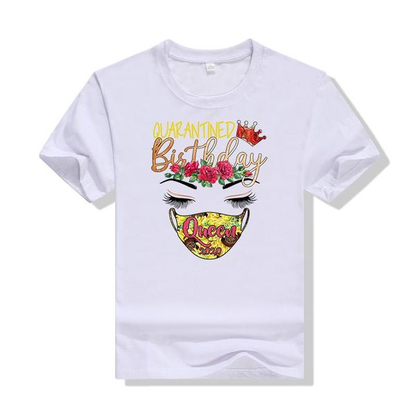 women's t-shirt quarantined birthday queen 2021 women rose printed short sleeve t shirt hipster kawaii holiday summer female tee stree, White
women's t-shirt quarantined birthday queen 2021 women rose printed short sleeve t shirt hipster kawaii holiday summer female tee stree, White